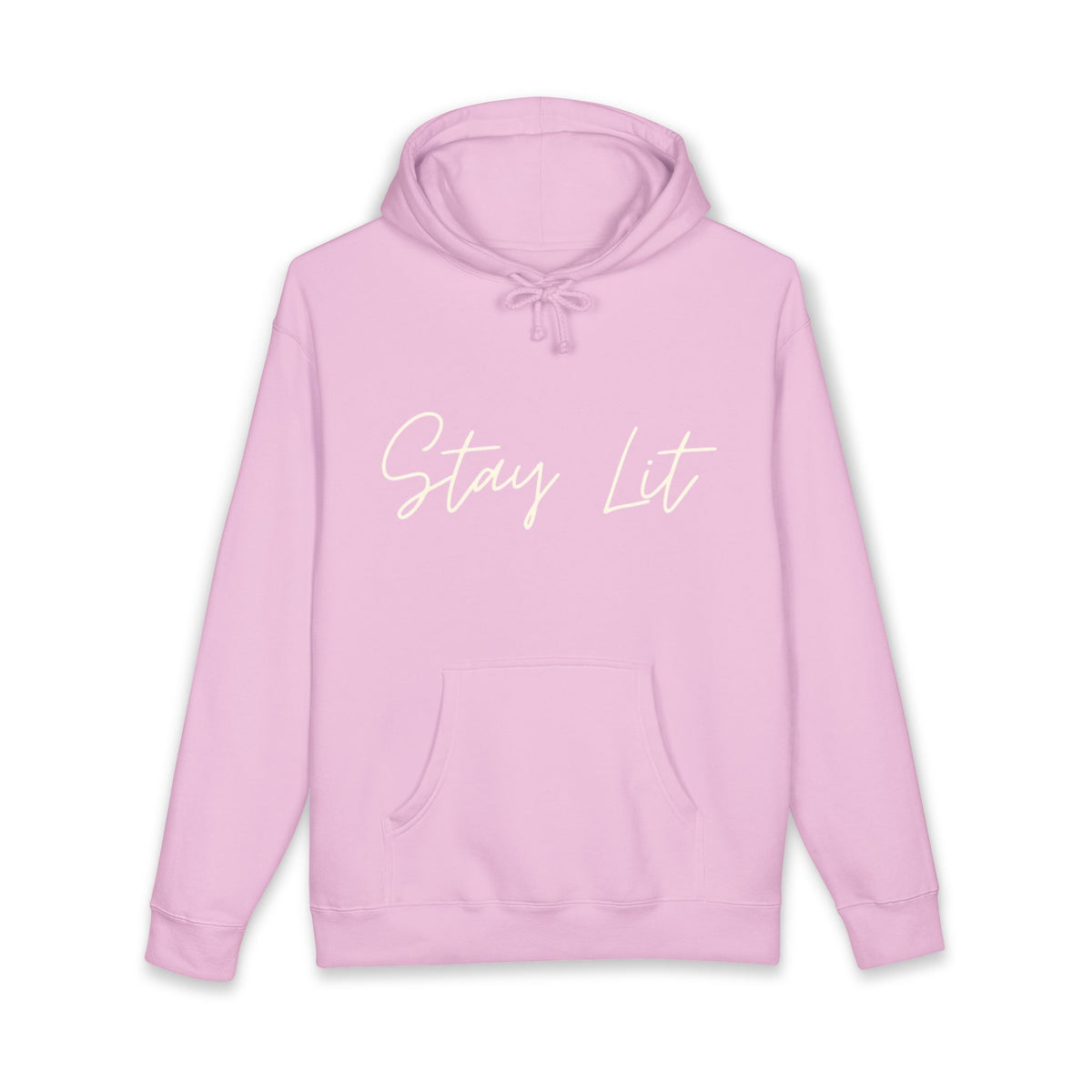 Stay Lit Hoodie — Cozy Script Graphic Pullover