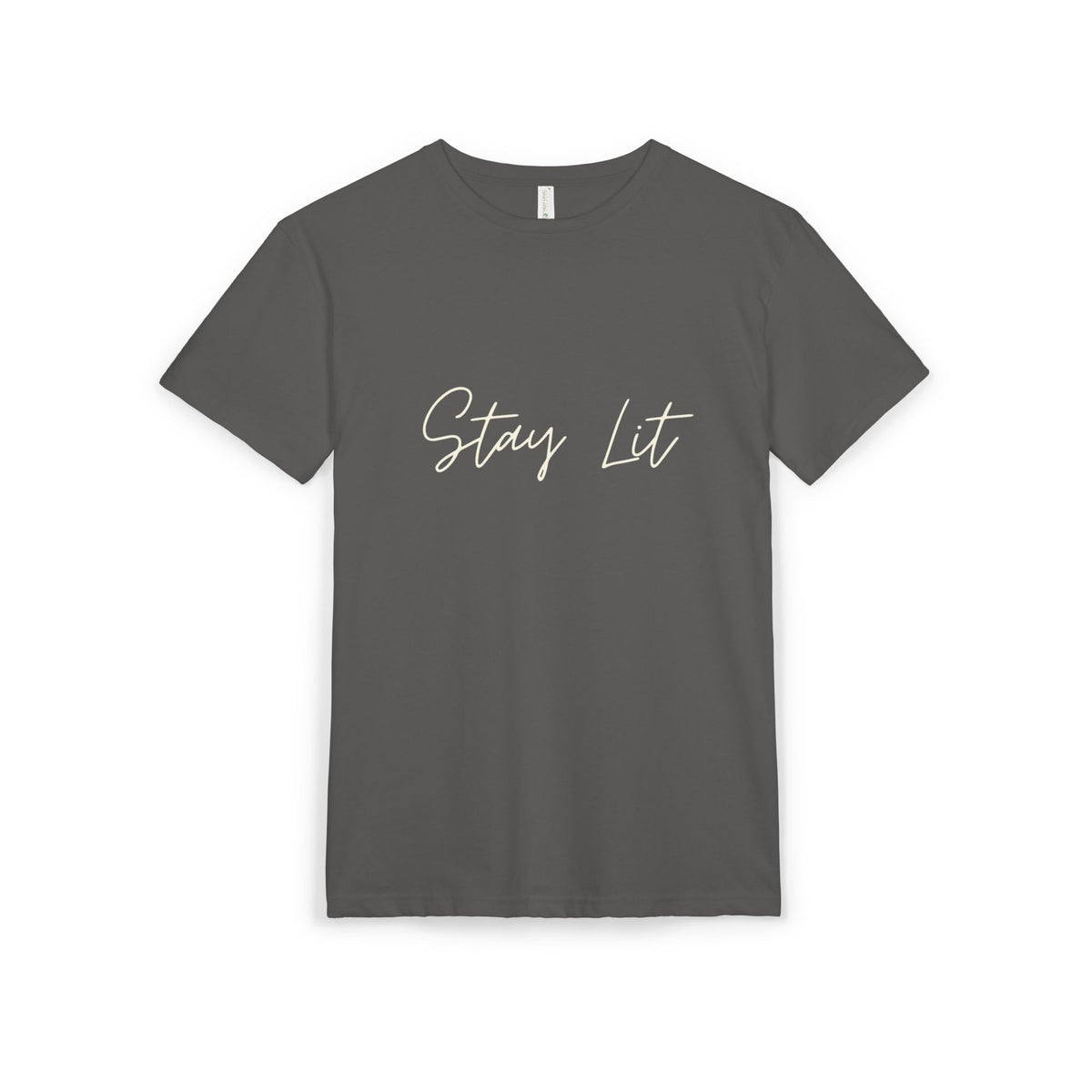 Stay Lit Script Tee — Casual Inspirational Graphic T-Shirt