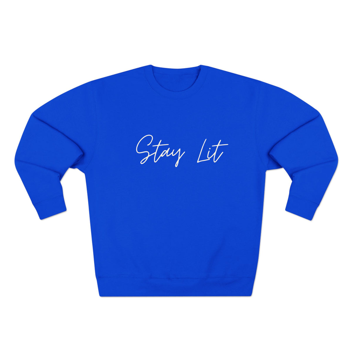 Stay Lit Crewneck Sweatshirt — Cozy Minimal Script Pullover