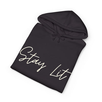 Stay Lit Hoodie — Cozy Script Graphic Pullover