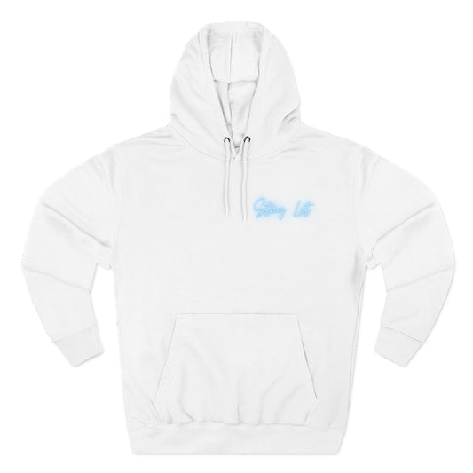 Work Hard Stay Humble White Hoodie — Motivational Quote Fleece Pullover