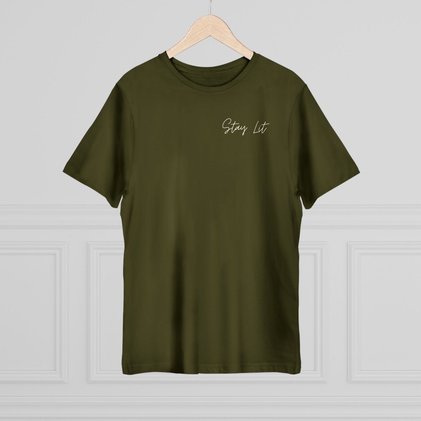 Hustle Hard Graphic T-Shirt — "Stay Lit" Chest Script