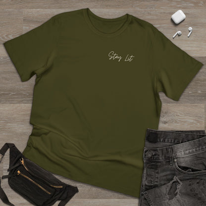 Hustle Hard Graphic T-Shirt — "Stay Lit" Chest Script