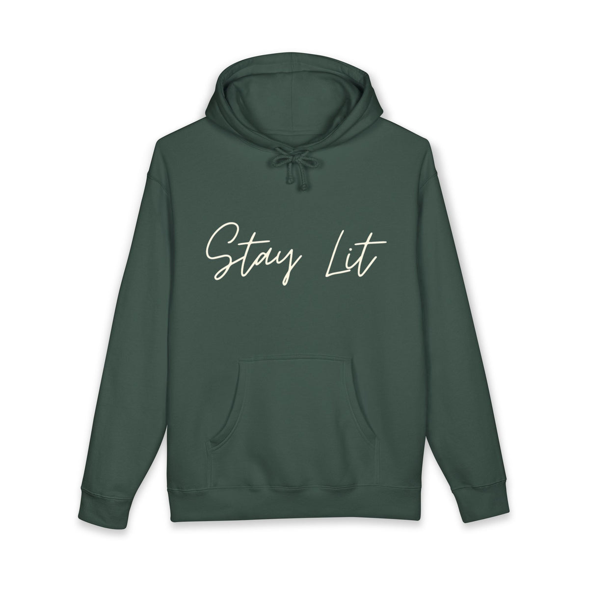 Stay Lit Hoodie — Cozy Script Graphic Pullover
