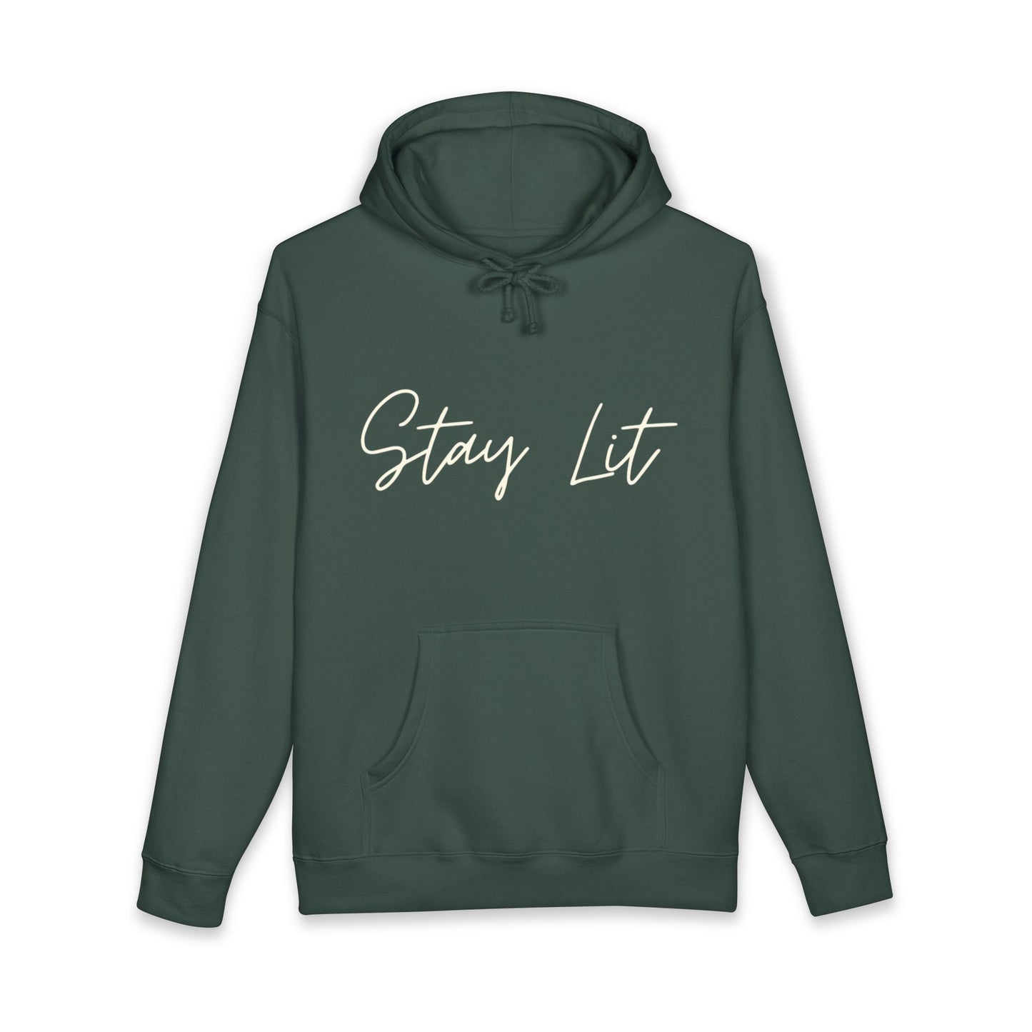Stay Lit Hoodie — Cozy Script Graphic Pullover