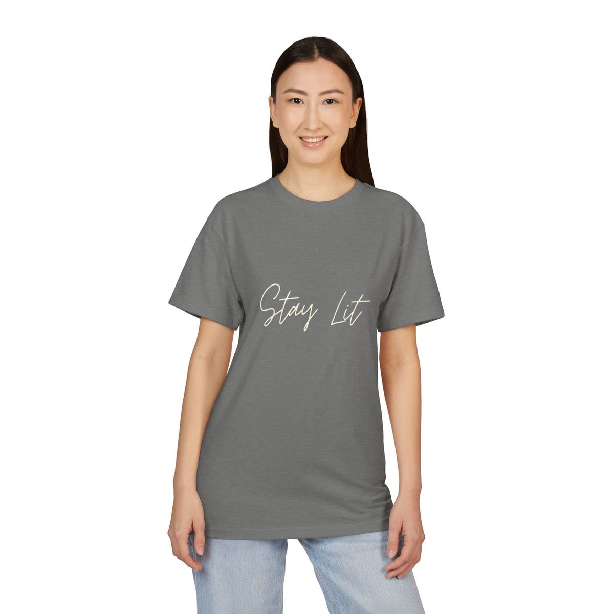 Stay Lit Script Tee — Casual Inspirational Graphic T-Shirt
