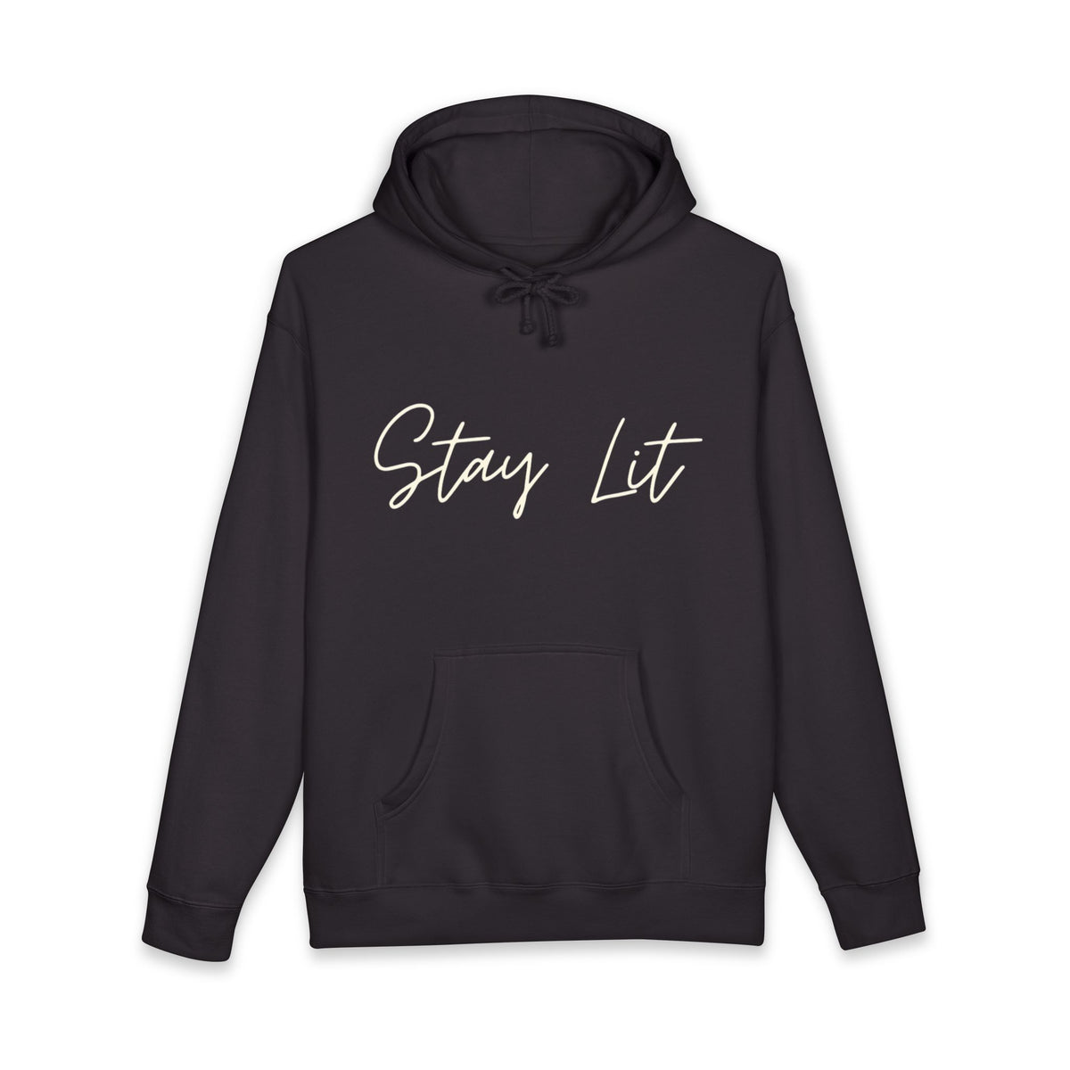 Stay Lit Hoodie — Cozy Script Graphic Pullover