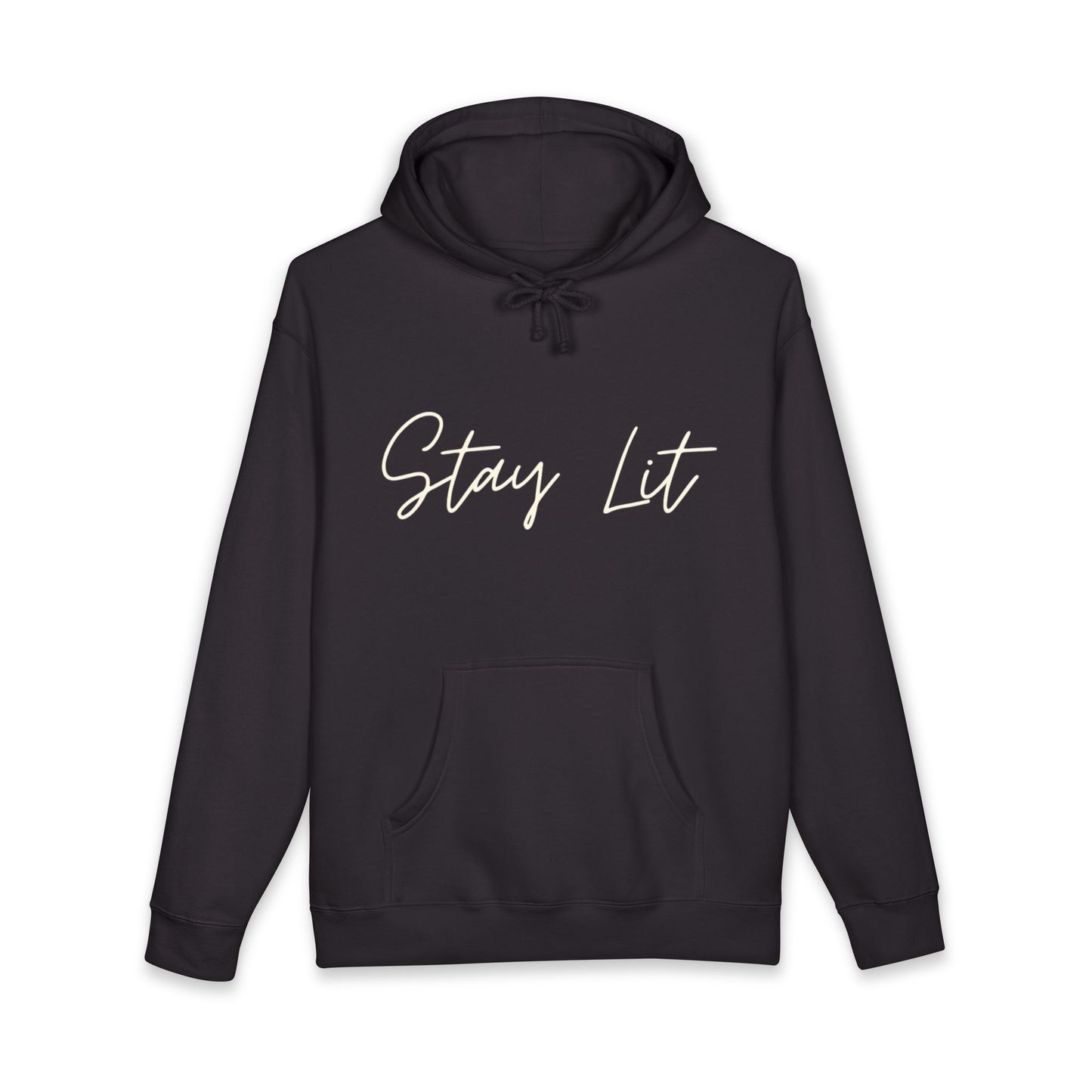 Stay Lit Hoodie — Cozy Script Graphic Pullover