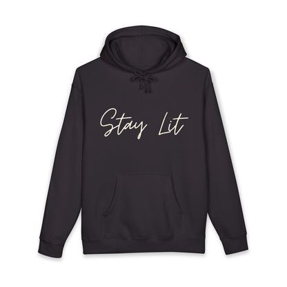 Stay Lit Hoodie — Cozy Script Graphic Pullover