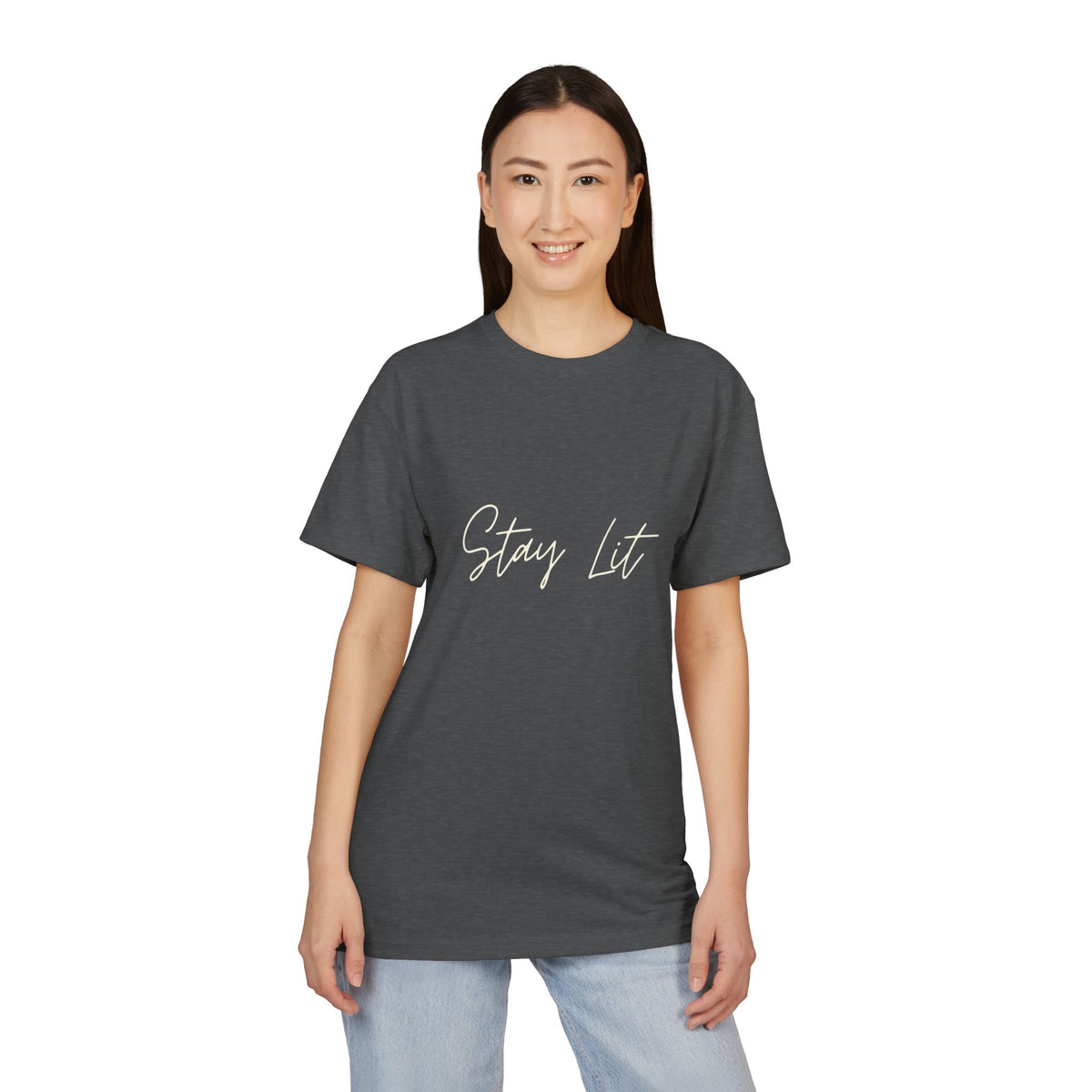 Stay Lit Script Tee — Casual Inspirational Graphic T-Shirt