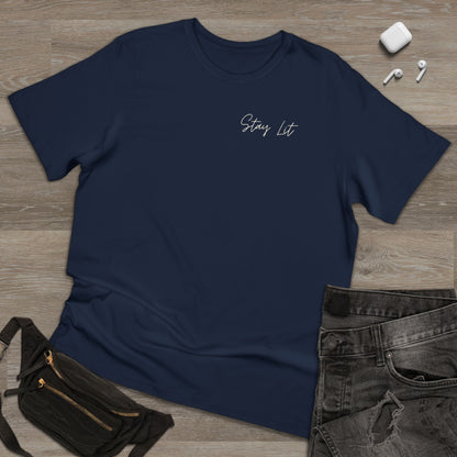 Hustle Hard Graphic T-Shirt — "Stay Lit" Chest Script