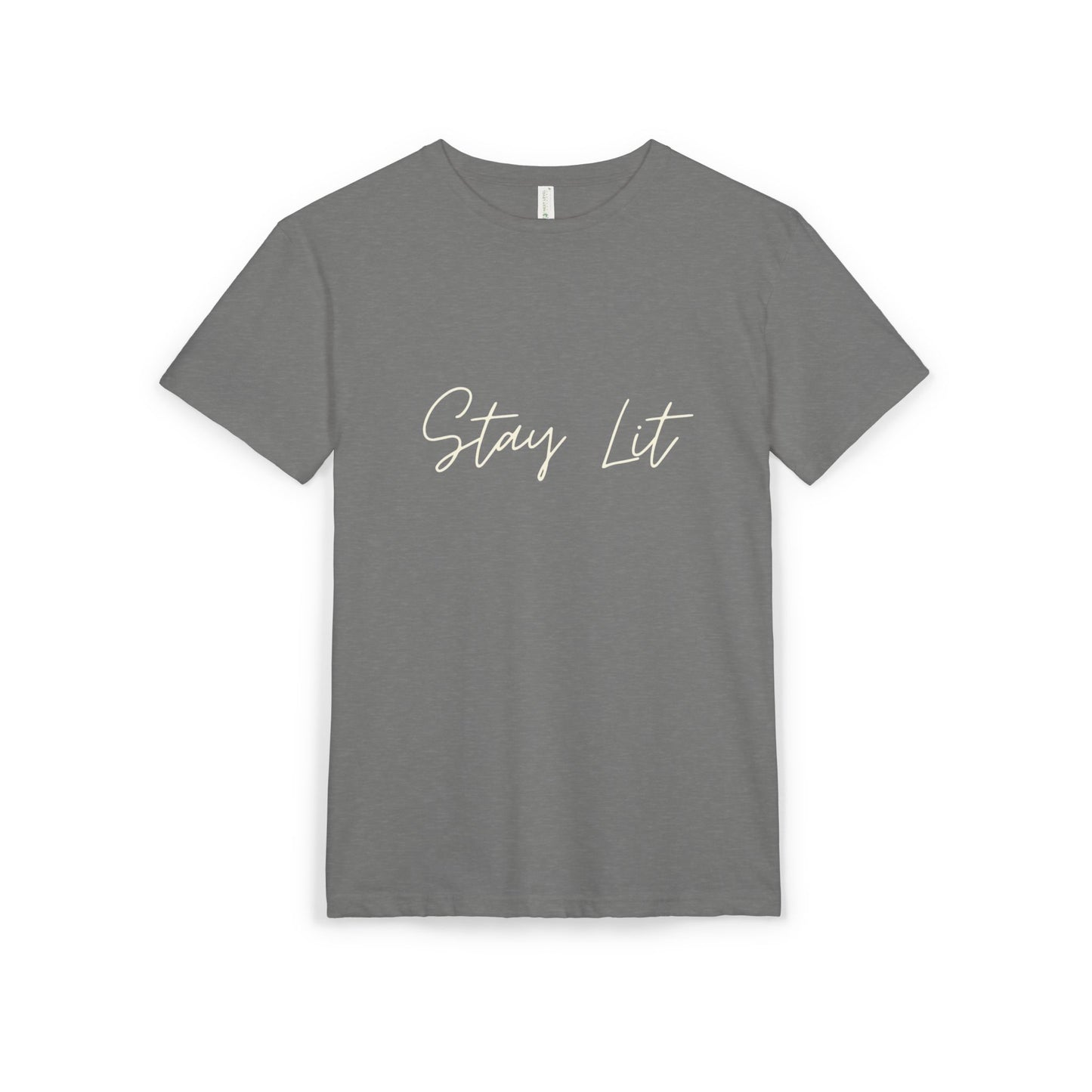 Stay Lit Script Tee — Casual Inspirational Graphic T-Shirt