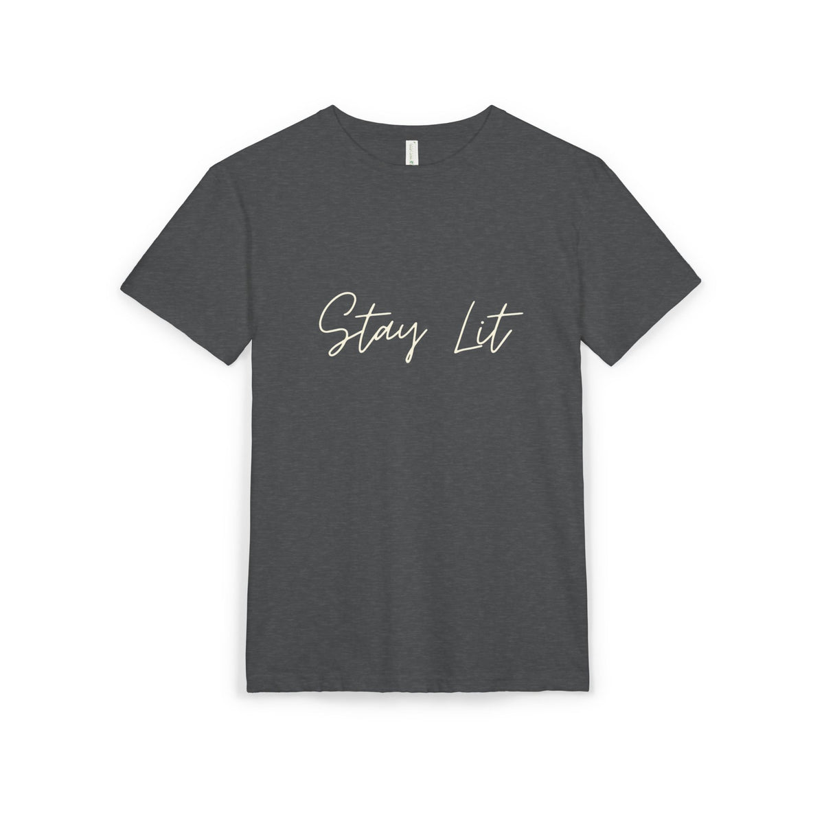 Stay Lit Script Tee — Casual Inspirational Graphic T-Shirt