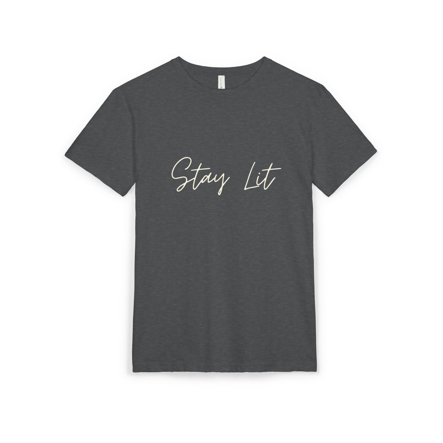 Stay Lit Script Tee — Casual Inspirational Graphic T-Shirt