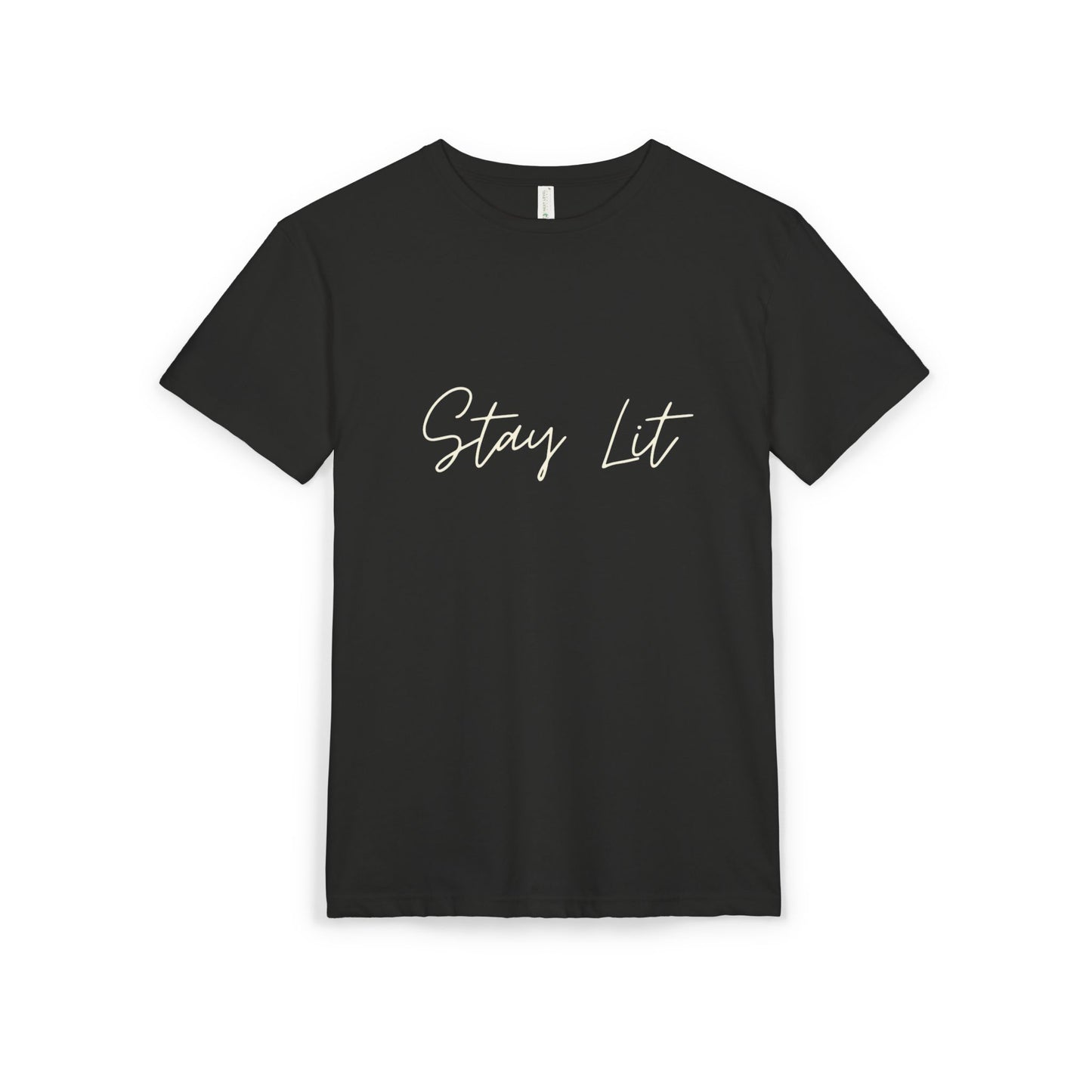 Stay Lit Script Tee — Casual Inspirational Graphic T-Shirt