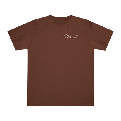 Hustle Hard Graphic T-Shirt — "Stay Lit" Chest Script