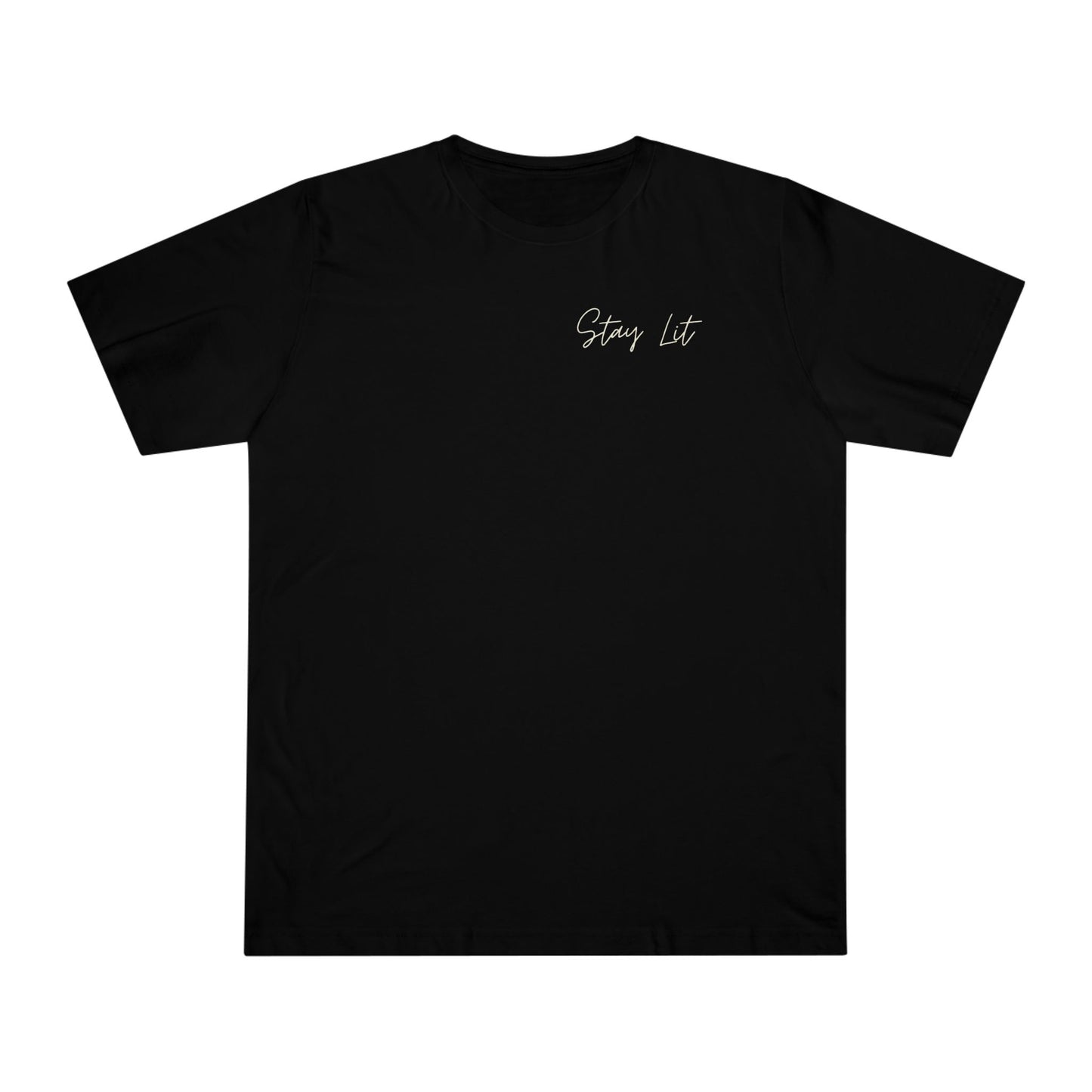 Hustle Hard Graphic T-Shirt — "Stay Lit" Chest Script