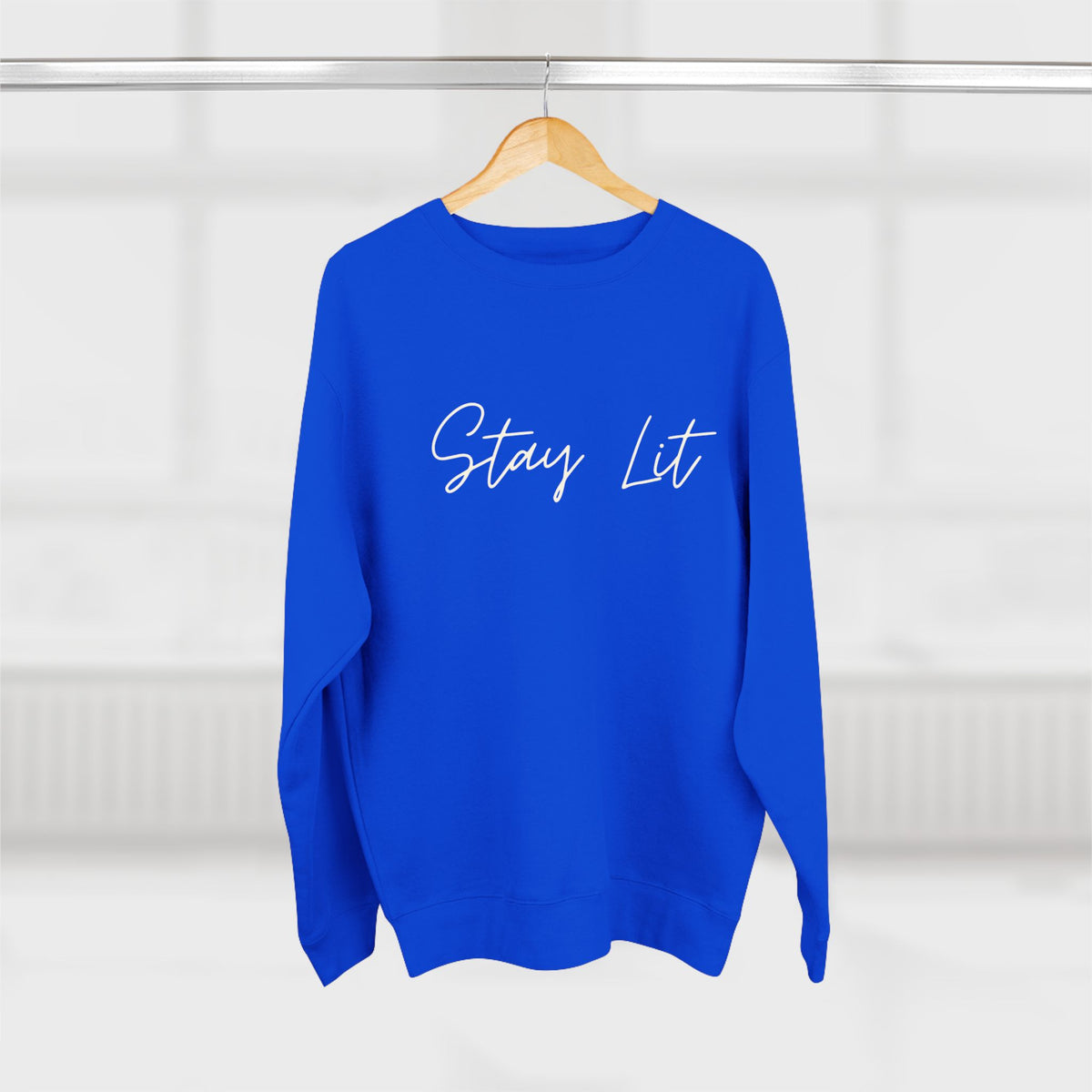 Stay Lit Crewneck Sweatshirt — Cozy Minimal Script Pullover