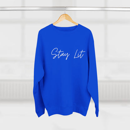 Stay Lit Crewneck Sweatshirt — Cozy Minimal Script Pullover