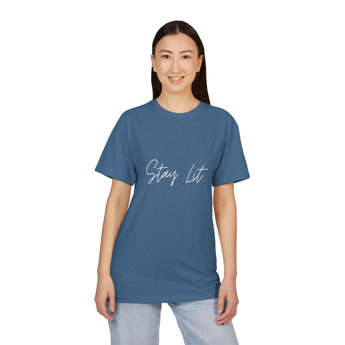 Stay Lit Script Tee — Casual Inspirational Graphic T-Shirt