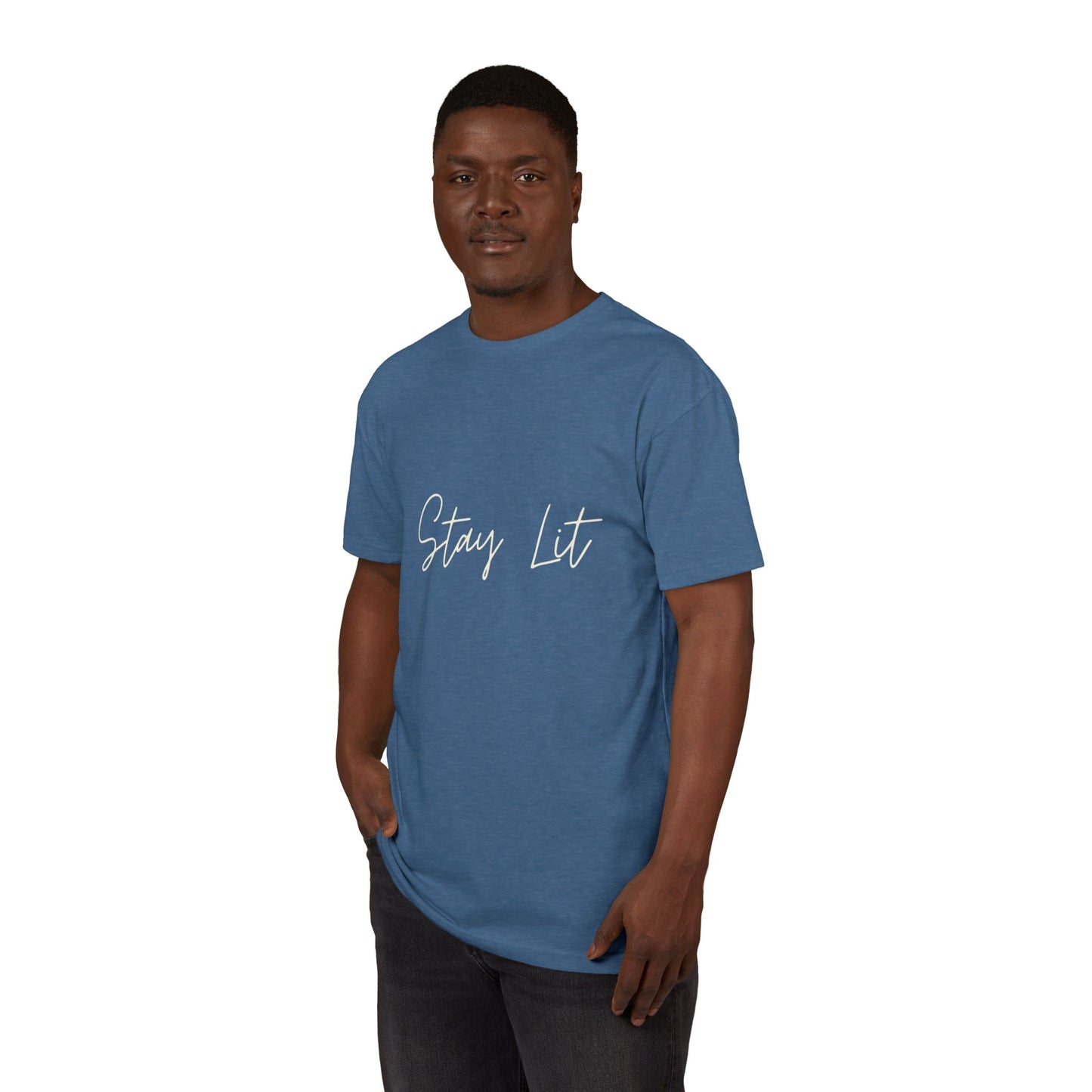 Stay Lit Script Tee — Casual Inspirational Graphic T-Shirt