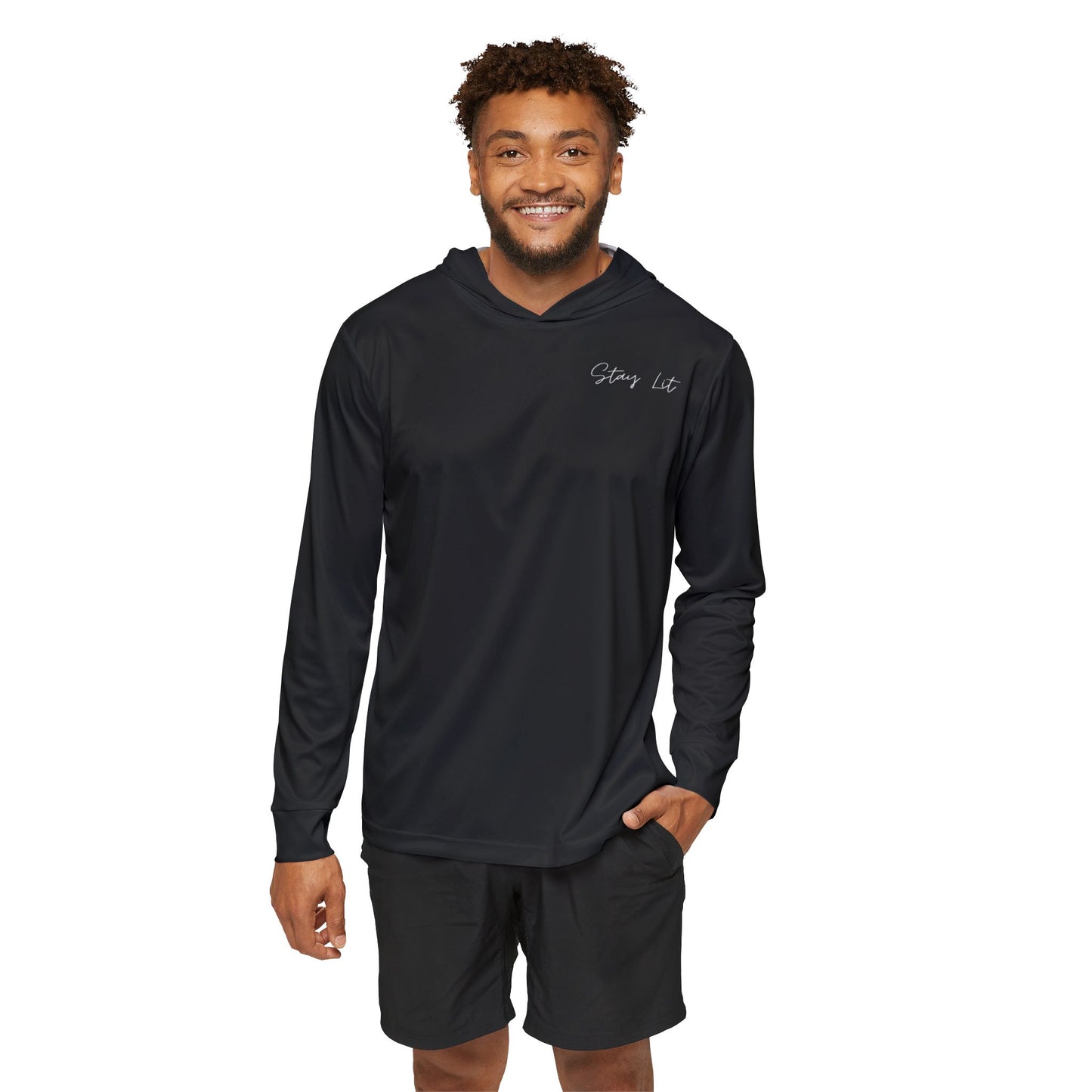 Sports Warmup Hoodie "Stay Lit" – Men's Athletic Pullover