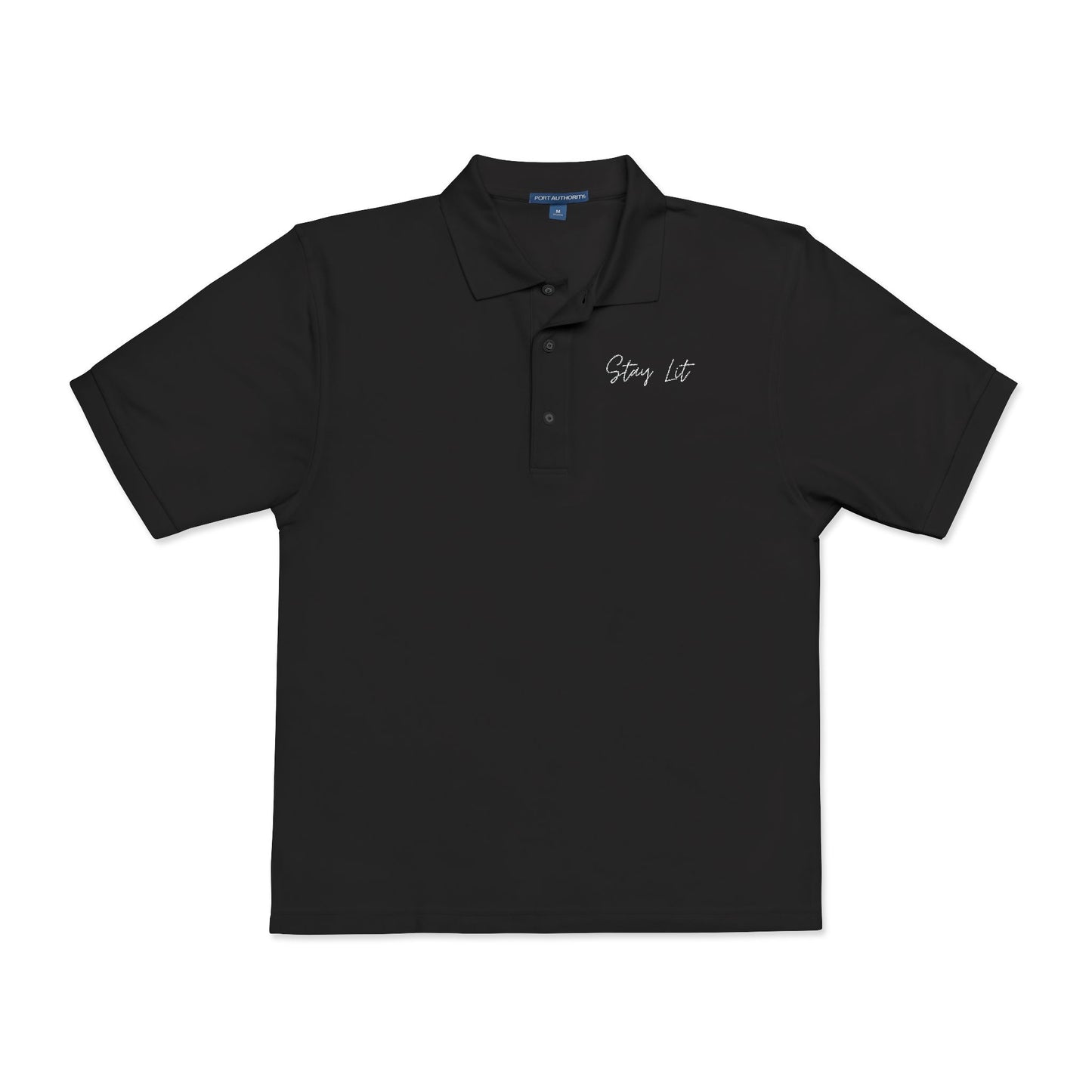 Embroidered 'Grey Lit' Polo Shirt