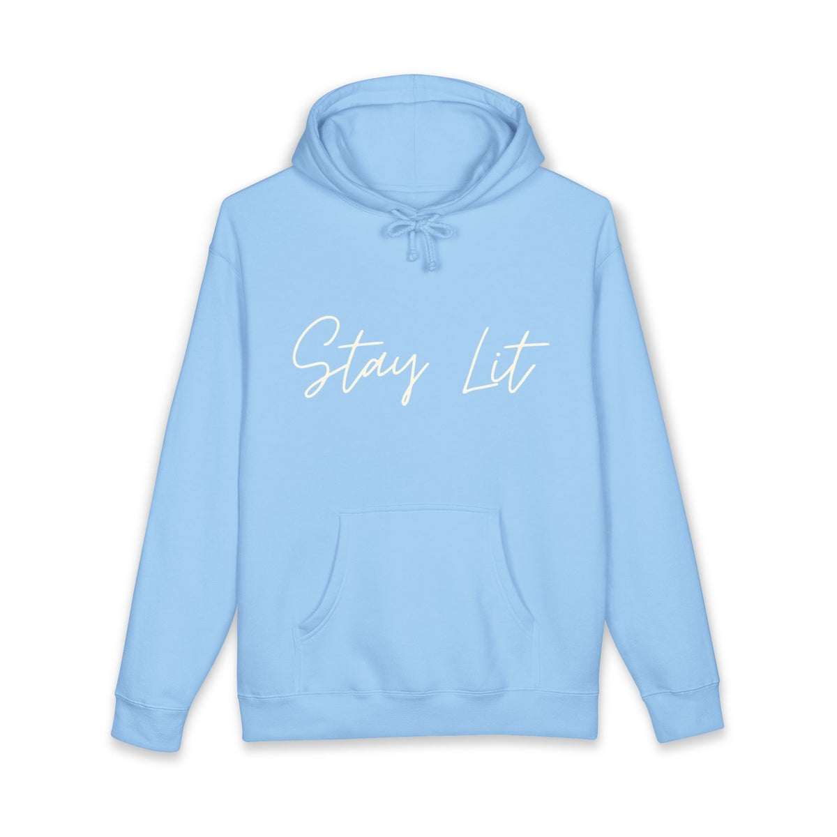 Stay Lit Hoodie — Cozy Script Graphic Pullover