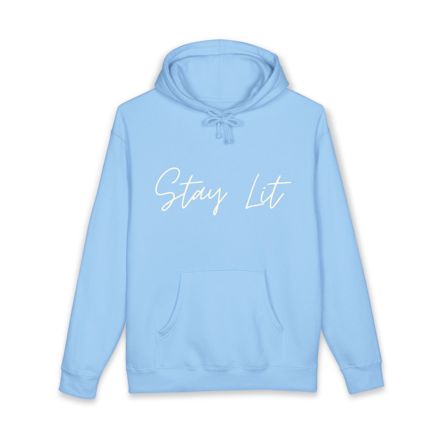 Stay Lit Hoodie — Cozy Script Graphic Pullover