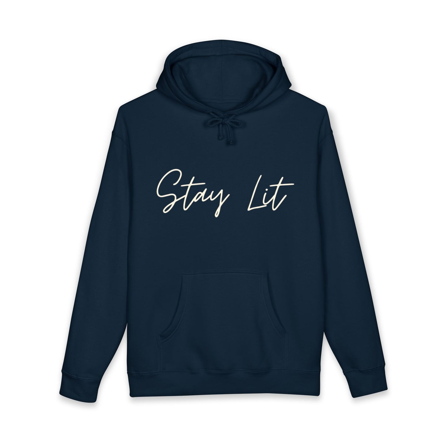 Stay Lit Hoodie — Cozy Script Graphic Pullover